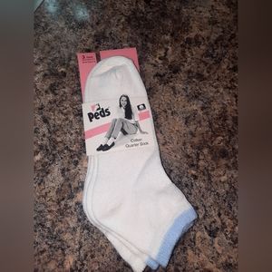 NEW Vintage Peds ladies quarter socks